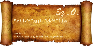 Szilágyi Odília névjegykártya